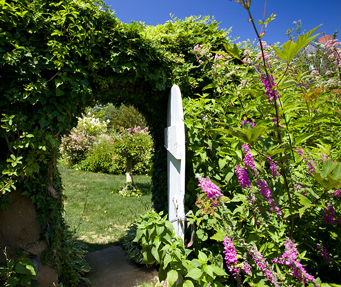 Garden door at Grey Gardens