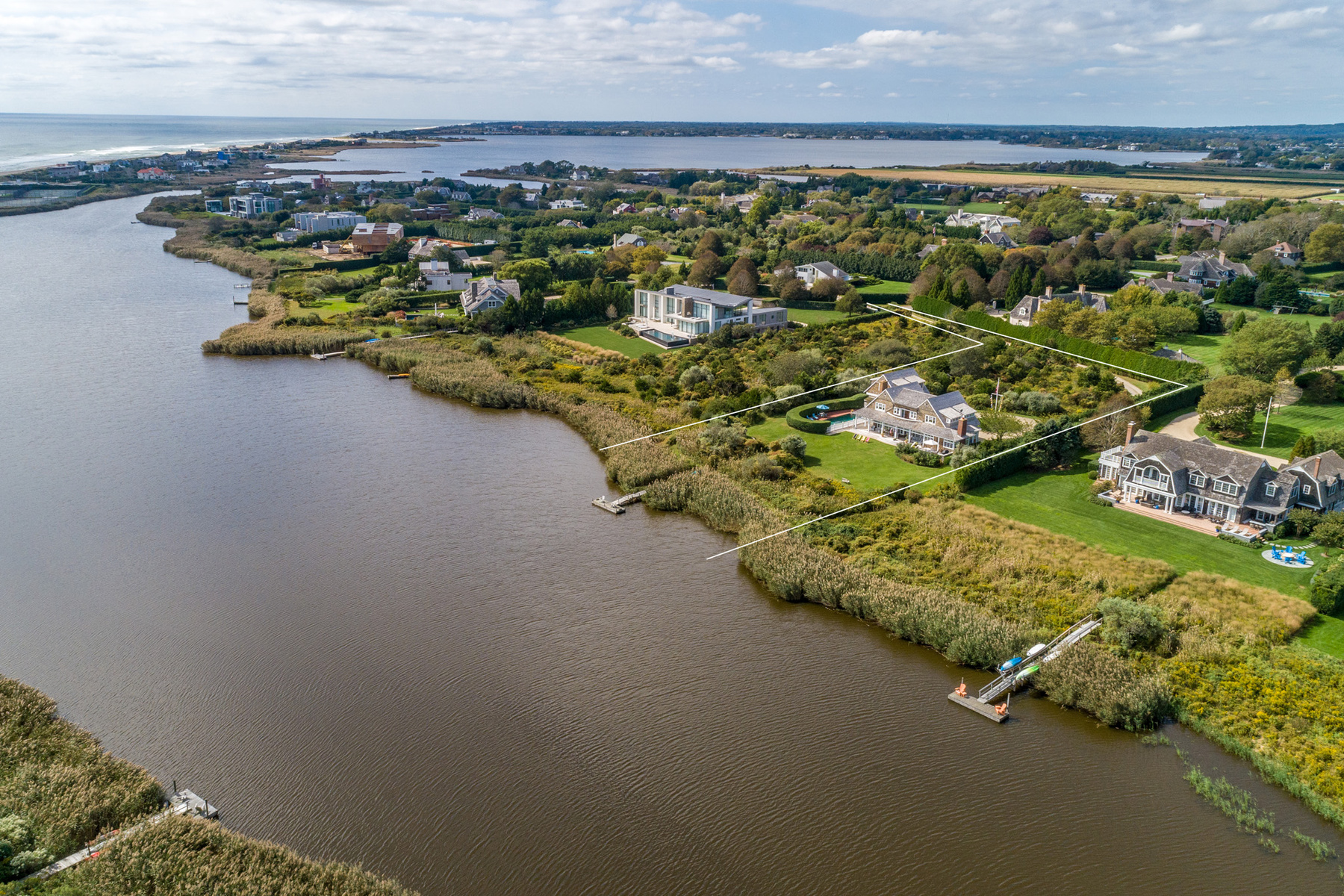 Sit on Your Own Dock on the Bay in Bridgehampton Behind The Hedges