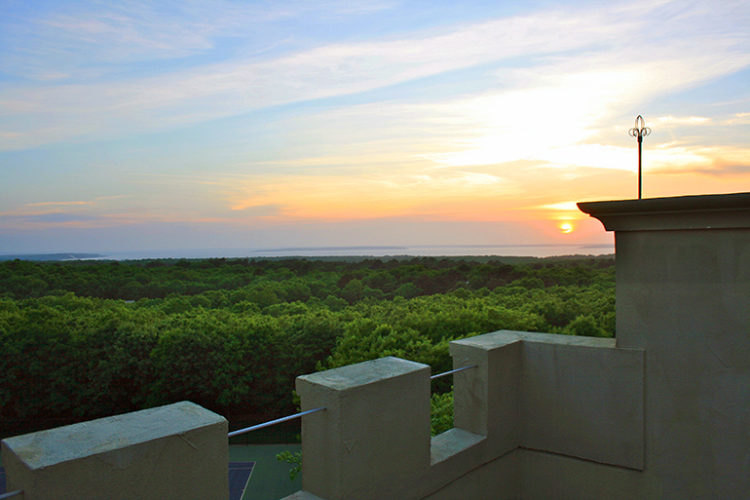 Sunset view from Sir Ivan's castle roof