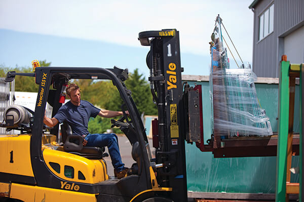 Transporting glass for new projects, Photo: Courtesy Melissa Lynch