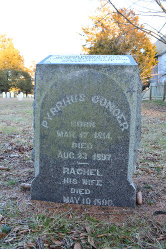 Pyrrhus Concer's tombstone at North End Cemetery in Southampton