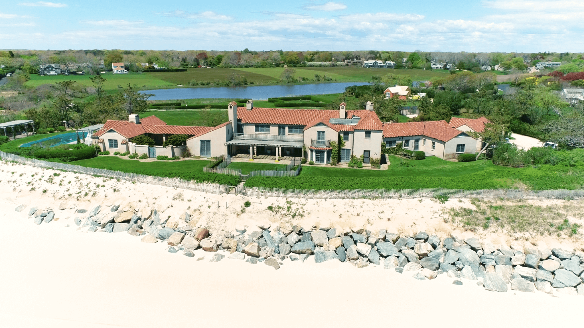 Home on East Hampton’s Lily Pond Lane Lists for 69 Million Behind The Hedges