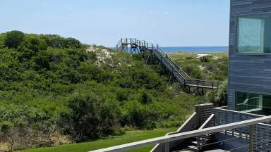 Walkway to ocean