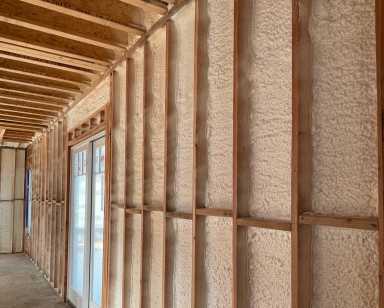 Spray foam insulation