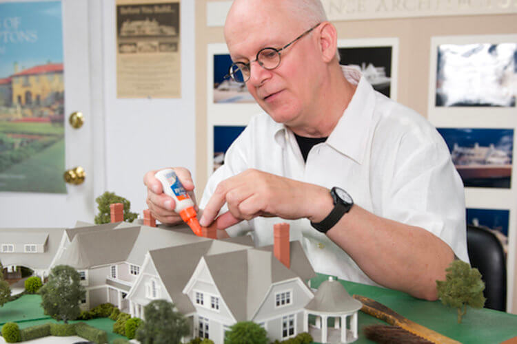 Gary Lawrance working on a 3D architectural model