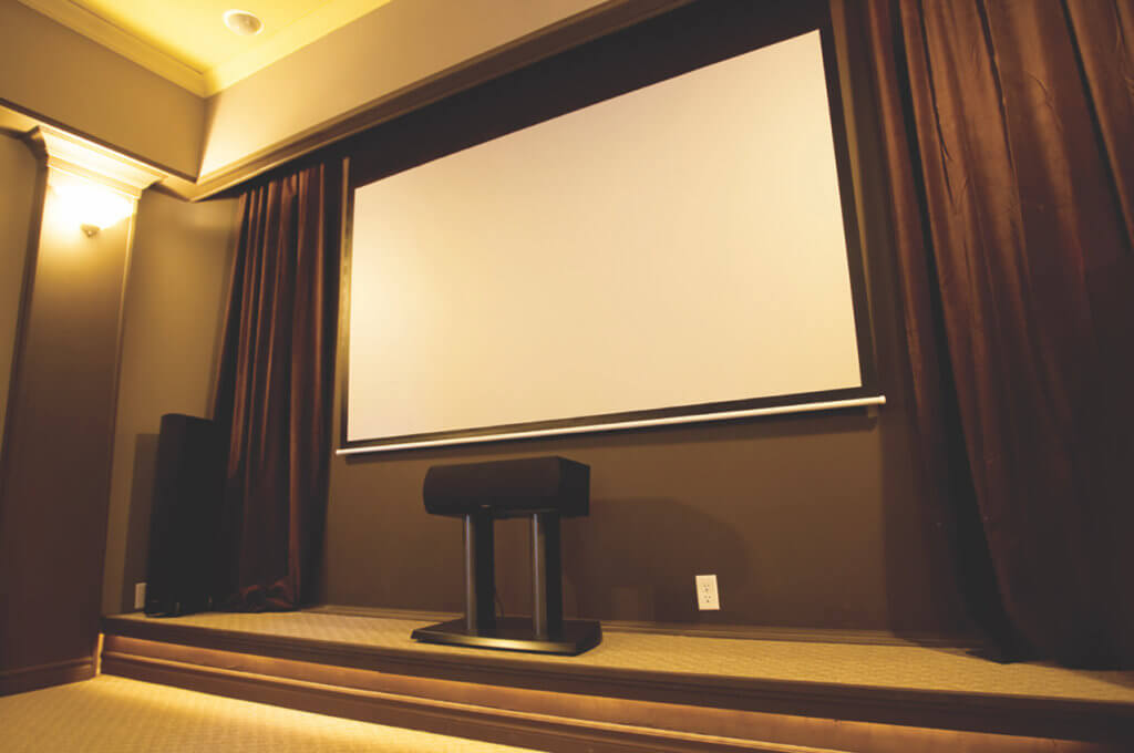 home theater screen curtains surround sound