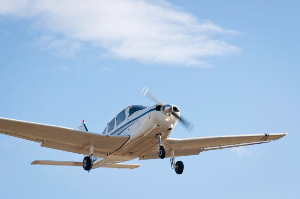 Small plane landing