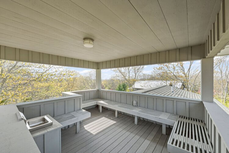 Deck; Sag Harbor Village; Art gallery; modern; minimalist summer home