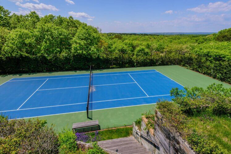 Tennis court, 28 Deer Ridge Trail, Water Mill, House of the day, Hamptons homes