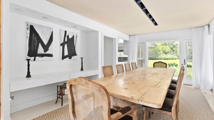 Dining room, 28 Deer Ridge Trail, Water Mill, House of the day, Hamptons homes