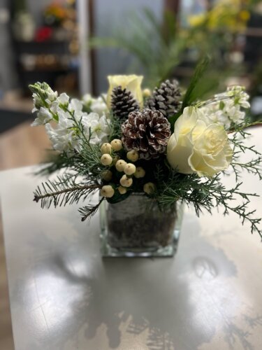 holiday table, floral