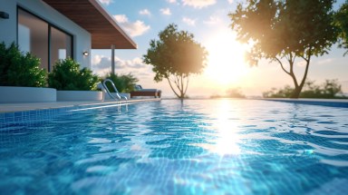 Summer afternoon by the pool