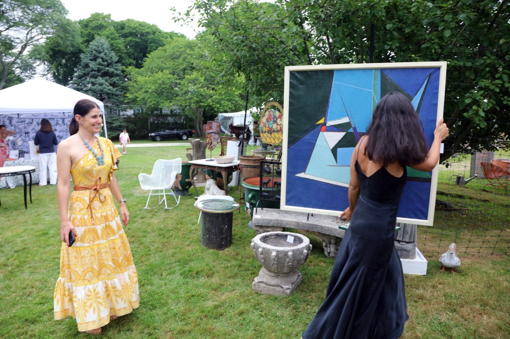 Guests explored the wide range of antiques and design pieces placed in booths along the property.