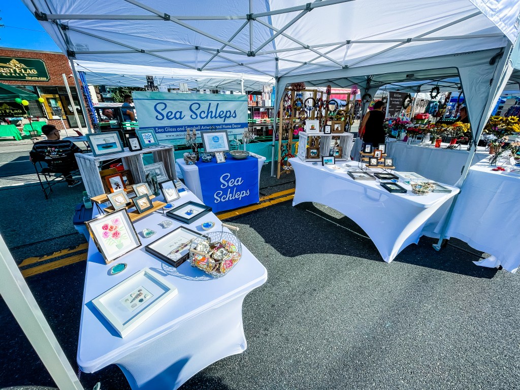 Di Rico showcasing her work at a local market.