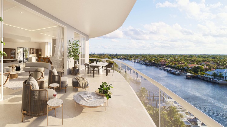 One of the Ritz-Carlton Residences, Palm Beach Gardens offering sweeping views of the Intracoastal Waterway.