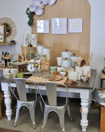 The duo specializes in custom-made furniture and home accessories (see above).